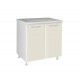 KD8014 Επιδαπέδιο ντουλάπι κουζίνας IN MDF D80 Λευκό γυαλιστερό 80x60x85εκ. Λευκό γυαλιστερό