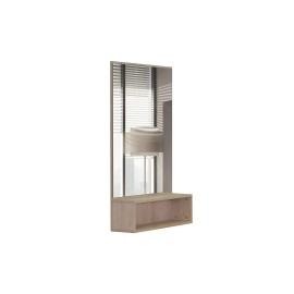 700862 Επιτοίχιο ράφι με καθρέφτη LEONIDAS 80 premium δρυς 80x20x123 Premium δρυς