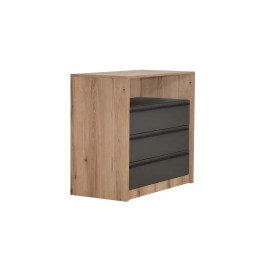 683363 Συρταριέρα με 3 συρτάρια KALIOPA 3F artisan 100x48,5x91 Artisan|Γκρι
