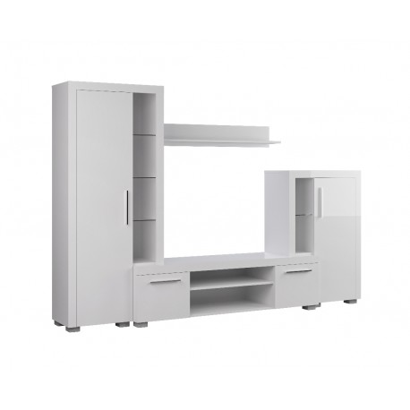 760114 Ολοκληρωμένη σύνθεση TV COMO λευκό gloss 265x45x180 Λευκό|Λευκό γυαλιστερό