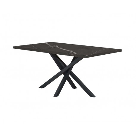 PABLO14071 Τραπέζι δείπνου PABLO μαύρο μάρμαρο 140x80 Μαύρο μάρμαρο