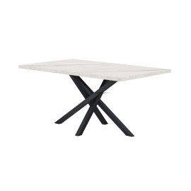 PABLO16070 Τραπέζι δείπνου PABLO λευκό μάρμαρο 160x90 Ασπρο μάρμαρο