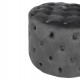 ΣΚΑΜΠΟ KASSIE  ΓΚΡΙ ΒΕΛΟΥΔΟ ΤΥΠΟΥ CHESTERFIELD HM8406.01 Φ60x43Υ εκ.