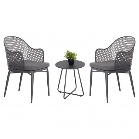 ΣΕΤ LOUNGE 3TMX ΕΞ.ΧΩΡΟΥ OREGO HM21107.01 ΑΛΟΥΜΙΝΙΟ & ΜΕΤΑΛΛΟ ΣΕ ΣΚΟΥΡΟ ΓΚΡΙ