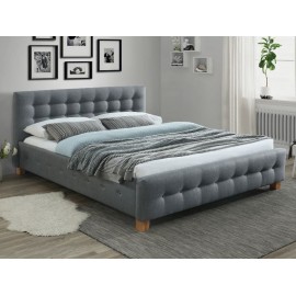 80-1524 Επενδυμένο κρεβάτι Barcelona 160x200 Γκρι DIOMMI BARCELONA160SZ