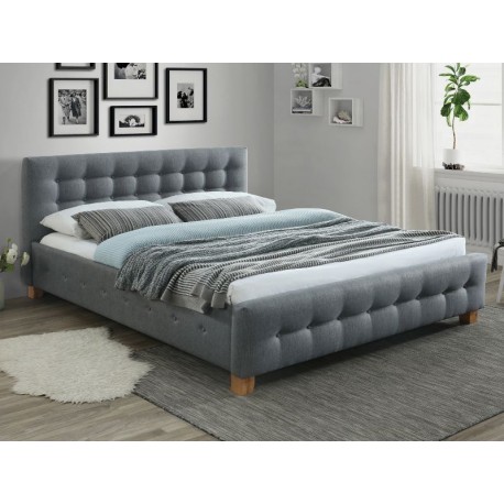 80-1524 Επενδυμένο κρεβάτι Barcelona 160x200 Γκρι DIOMMI BARCELONA160SZ