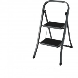 06512643 Σκαμπό EasyClimb Ατσάλι Μαύρο/Ασημί 46.5x54x81cm 2Τμχ