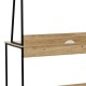 375-000011 Γραφείο εργασίας Herbey pakoworld με ράφια σε oak απόχρωση με πόδι μαύρο μέταλλο 100x48x139εκ