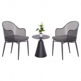 ΣΕΤ LOUNGE 3TMX ΕΞ.ΧΩΡΟΥ OREGO HM21106.01 ΑΛΟΥΜΙΝΙΟ ΣΕ ΣΚΟΥΡΟ ΓΚΡΙ