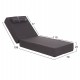 ΜΑΞΙΛΑΡΙ ΞΑΠΛΩΣΤΡΑΣ KIHEI HM21094.03 OLEFIN ΣΚΟΥΡΟ ΓΚΡΙ ΜΕ FOAM 198x70x20Υεκ