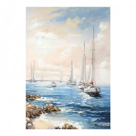 296-000089 Πίνακας σε καμβά Sailsy Inart 70x3x100εκ