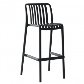 15300009 Σκαμπό Bar ArteLibre TAHITI Μαύρο PP 47x38x102cm Μαύρο