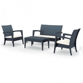 53-0050 MIAMI ΣΕΤ DARK GREY(2ΠΟ+1ΚΑ+ΤΡΑΠ92Χ53+ΜΑ ΠΟΛ/ΝΙΟΥ