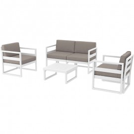 20-0447 MYKONOS SET 2ΘΕΣ.WHITE ΜΕ ΜΑΞ.(2ΘΕΣ.+2ΠΟΛ.+ΤΡΑΠ 65εκ.)