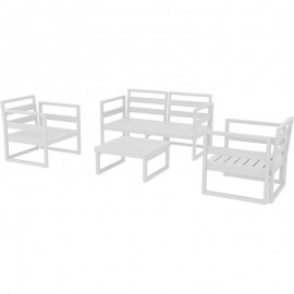 20-0453 MYKONOS SET 2ΘΕΣ.WHITE ΧΩΡΙΣ ΜΑΞ.(2ΘΕΣ.+2ΠΟΛ.+ΤΡΑΠ 65εκ.)