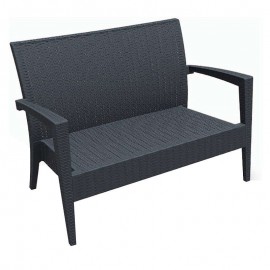 53-0054 MIAMI DARK GREY ΚΑΝΑΠΕΣ 128Χ77Χ89εκ. ΠΟΛ/ΝΙΟΥ