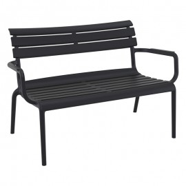 20-0856 PARIS ΚΑΝΑΠΕΣ BLACK 116X70X75εκ. ΠΟΛ/ΝΙΟΥ