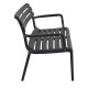 20-0856 PARIS ΚΑΝΑΠΕΣ BLACK 116X70X75εκ. ΠΟΛ/ΝΙΟΥ