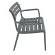 20-0857 PARIS ΚΑΝΑΠΕΣ DARK GREY 116X70X75εκ. ΠΟΛ/ΝΙΟΥ