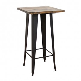 24-0219 TEXAS ΜΠΑΡ ΜΑΥΡΟ ΜΑΤ ΤΡΑΠ. 60Χ60Χ106εκ.WOOD TOP