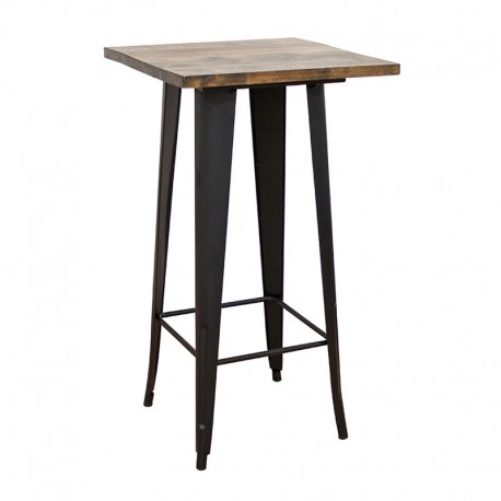 24-0219 TEXAS ΜΠΑΡ ΜΑΥΡΟ ΜΑΤ ΤΡΑΠ. 60Χ60Χ106εκ.WOOD TOP