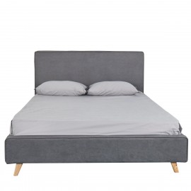 14320022 Κρεβάτι ArteLibre TULIP Σκούρο Γκρι 218x160x110cm (Στρώμα 150x200cm) Γκρι