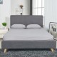 14320022 Κρεβάτι ArteLibre TULIP Σκούρο Γκρι 218x160x110cm (Στρώμα 150x200cm) Γκρι