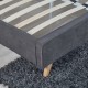 14320022 Κρεβάτι ArteLibre TULIP Σκούρο Γκρι 218x160x110cm (Στρώμα 150x200cm) Γκρι
