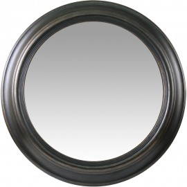 14740058 Καθρέπτης Τοίχου ArteLibre Μαύρο Πλαστικό Φ76.2x5.8cm Μαύρο