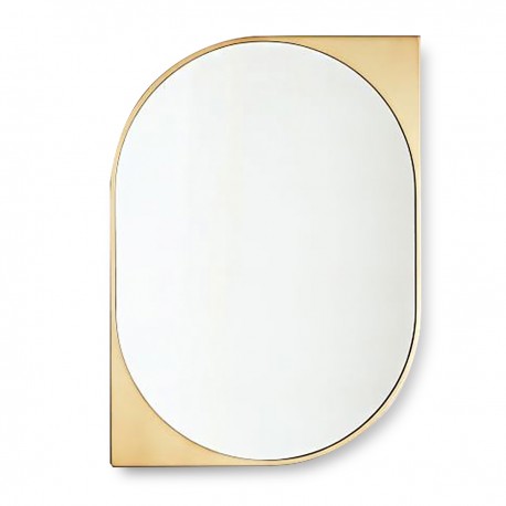 14700018 Καθρέπτης Τοίχου ArteLibre Χρυσό Μέταλλο 50x70x3.5cm Χρυσό
