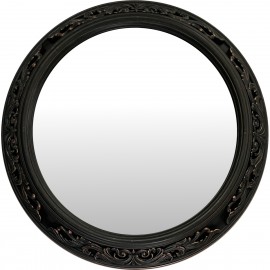 14740071 Καθρέπτης Τοίχου ArteLibre Μαύρο Πλαστικό Φ56x5.8cm Μαύρο