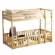 ΠΑΙΔΙΚΗ ΚΟΥΚΕΤΑ ΜΕ ΠΑΡΚΑΚΙ PLAYKID HM703.01 ΞΥΛΟ ΠΕΥΚΟΥ ΦΥΣΙΚΟ ΓΙΑ 190x90εκ
