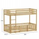 ΠΑΙΔΙΚΗ ΚΟΥΚΕΤΑ ΜΕ ΠΑΡΚΑΚΙ PLAYKID HM703.01 ΞΥΛΟ ΠΕΥΚΟΥ ΦΥΣΙΚΟ ΓΙΑ 190x90εκ