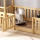 ΠΑΙΔΙΚΗ ΚΟΥΚΕΤΑ ΜΕ ΠΑΡΚΑΚΙ PLAYKID HM703.01 ΞΥΛΟ ΠΕΥΚΟΥ ΦΥΣΙΚΟ ΓΙΑ 190x90εκ