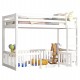 ΠΑΙΔΙΚΗ ΚΟΥΚΕΤΑ ΜΕ ΠΑΡΚΑΚΙ PLAYKID HM703.03 ΞΥΛΟ ΠΕΥΚΟΥ ΛΕΥΚΟ ΓΙΑ 190x90εκ