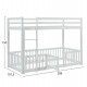 ΠΑΙΔΙΚΗ ΚΟΥΚΕΤΑ ΜΕ ΠΑΡΚΑΚΙ PLAYKID HM703.03 ΞΥΛΟ ΠΕΥΚΟΥ ΛΕΥΚΟ ΓΙΑ 190x90εκ