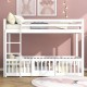 ΠΑΙΔΙΚΗ ΚΟΥΚΕΤΑ ΜΕ ΠΑΡΚΑΚΙ PLAYKID HM703.03 ΞΥΛΟ ΠΕΥΚΟΥ ΛΕΥΚΟ ΓΙΑ 190x90εκ