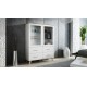 60-19755 Cabinet LOTTA 120 2DSZ4S dimond white/lsonoma oak DIOMMI CAMA-LOTTA-WITRYNA-120-2D4S-BI/DSO