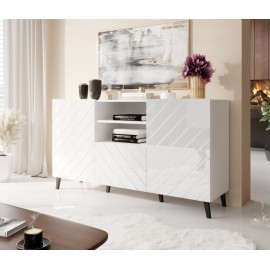 60-19635 Chest of drawers ABETO mat white/ gloss white DIOMMI CAMA-ABETO-KOM-BI/BI