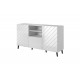60-19635 Chest of drawers ABETO mat white/ gloss white DIOMMI CAMA-ABETO-KOM-BI/BI