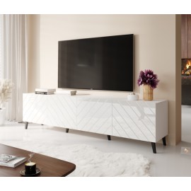 60-19644 TV stand 200 ABETO mat white/ gloss white DIOMMI CAMA-ABETO-RTV-200-BI/BI