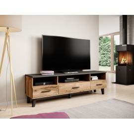 60-19752 TV stand LOTTA 180 3s3K wotan oak/black DIOMMI CAMA-LOTTA-RTV-180-3S3K-DWO/CZ