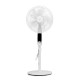 151231-0007 Osio OSF-9010 Λευκός ανεμιστήρας δαπέδου 16”, 3 ταχυτήτων με οθόνη και τηλεχειριστήριο-50W