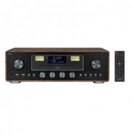 110584-0009 Akai AM-100 Rhapsody Μαύρο ηχοσύστημα με CD player, ασύρματη φόρτιση, Bluetooth, 2xUSB για αναπαραγωγή και φόρτιση, 