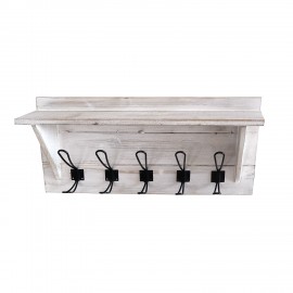 14790044 Κρεμάστρα Τοίχου ArteLibre ESTE Γκρι Ξύλο 61x9.5x25.5cm