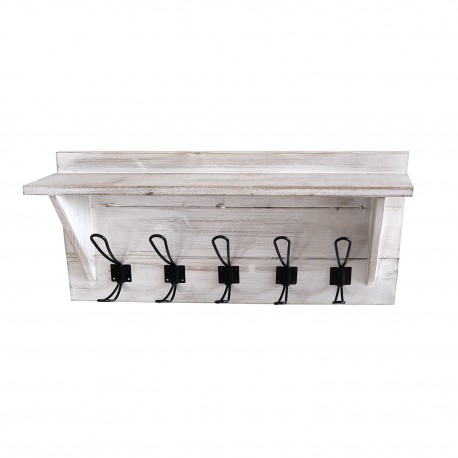 14790044 Κρεμάστρα Τοίχου ArteLibre ESTE Γκρι Ξύλο 61x9.5x25.5cm