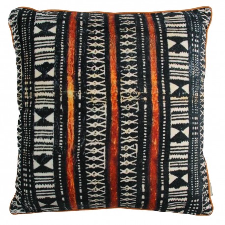 05152773 Μαξιλάρι ArteLibre Tribal Μαύρο Βελούδο 45x45cm Μαύρο