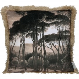 05154508 Μαξιλάρι ArteLibre Δάσος Καφέ Βελούδο 45x45cm Καφέ