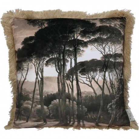 05154508 Μαξιλάρι ArteLibre Δάσος Καφέ Βελούδο 45x45cm Καφέ