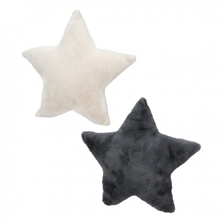 05161405  Cushion Star Textile Beige Grey 2 Assorted 45X13X43Cm 45X13X43Cm